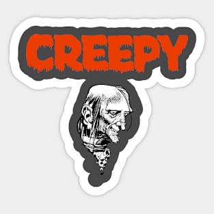 Uncle Creepy red logo Sticker